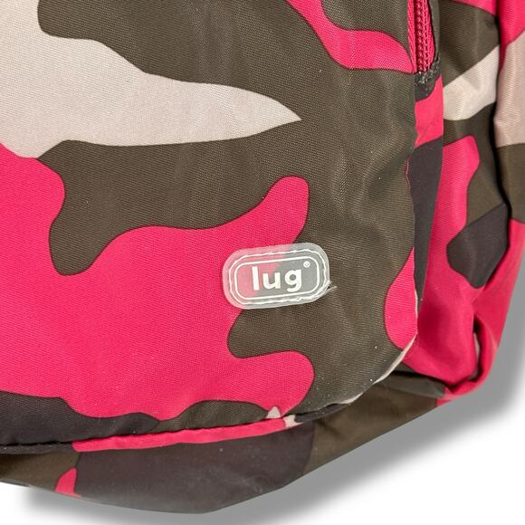 Lug Puddle Jumper Carry All Travel Tote Bag Pink Brown Camo Print 14X15X7 - Picture 3 of 8
